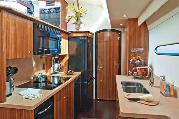 Slide: The Image of Luxurious kitchen interior of 2010 Axcell Yachts 650 Power Catamaran with modern amenities. - 6