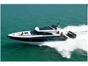 Slide: The Image of 2024 Formula 500 Super Sport Crossover yacht cruising on open water. - 4
