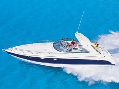 Slide: The Image of Interior of 2002 Formula 370 Super Sport yacht with kitchenette and seating area. - 20