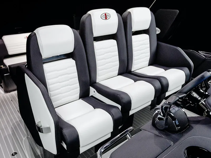 Slide: The Image of Luxury seating on the 2025 Cigarette 42 Auroris boat. - 7