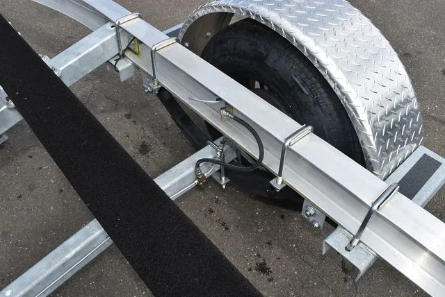 Slide: The Image of Yacht Club Trailers 19-30 Aluminum Single Axle Bunk Boat Trailer 2026 - 4