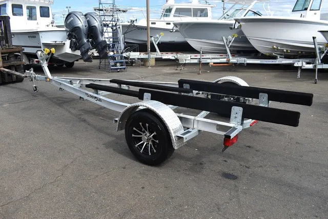 Slide: The Image of Yacht Club Trailers 19-30 Aluminum Single Axle Bunk Boat Trailer 2026 - 1