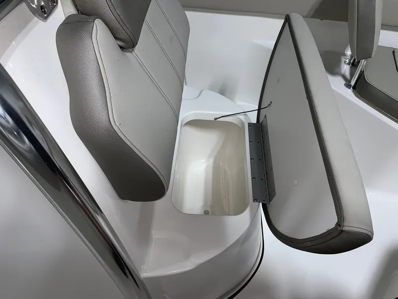 Slide: The Image of 2024 Key West 203 FS boat seat with storage compartment. - 10