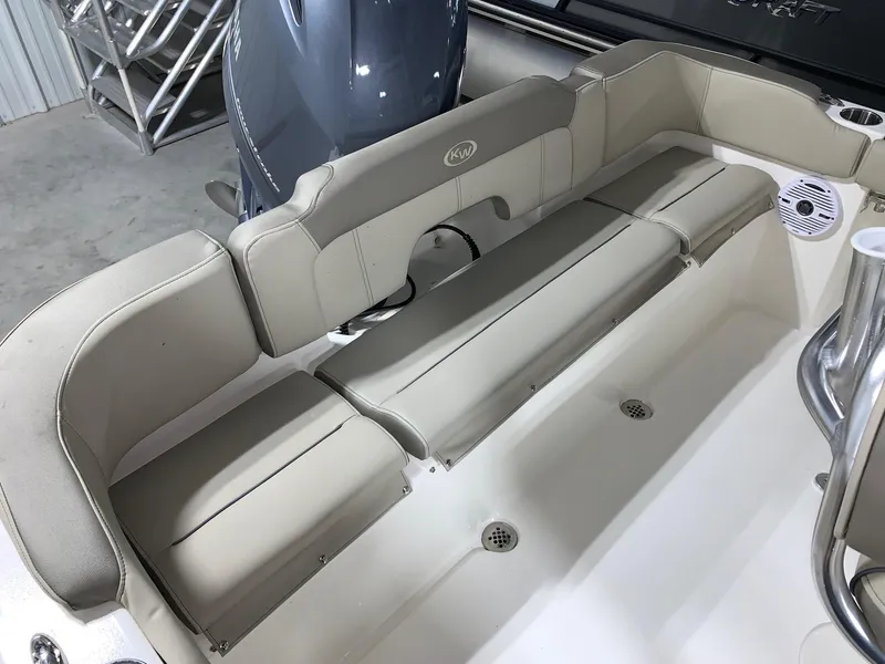 Slide: The Image of 2024 Key West 203 FS boat interior seating area. - 4