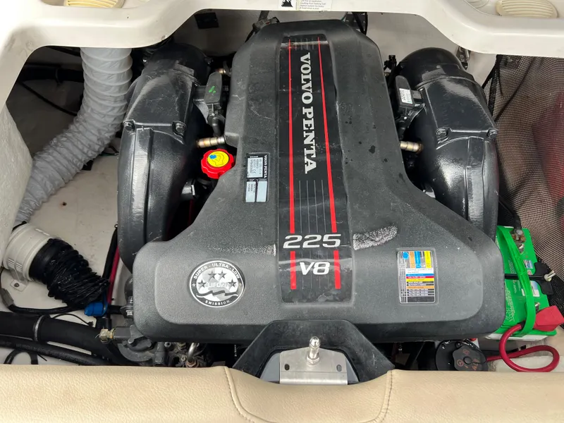 Slide: The Image of Volvo Penta 225 V8 engine in a 2013 Regal 1900 boat. - 15