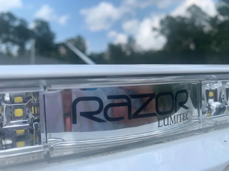 Slide: The Image of Close-up of Razor Lumitec light on 2019 Wellcraft 241 Bay boat. - 37