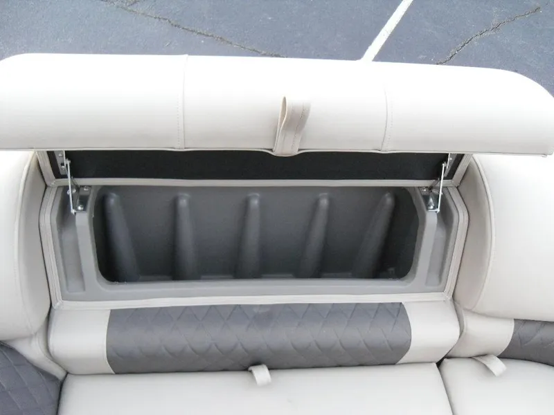 Slide: The Image of 2023 Sun Tracker PARTY BARGE® 22 XP3 storage compartment. - 24