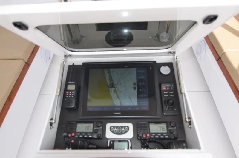 Slide: The Image of Navigation system on a 1993 Gamefisherman Open boat. - 33