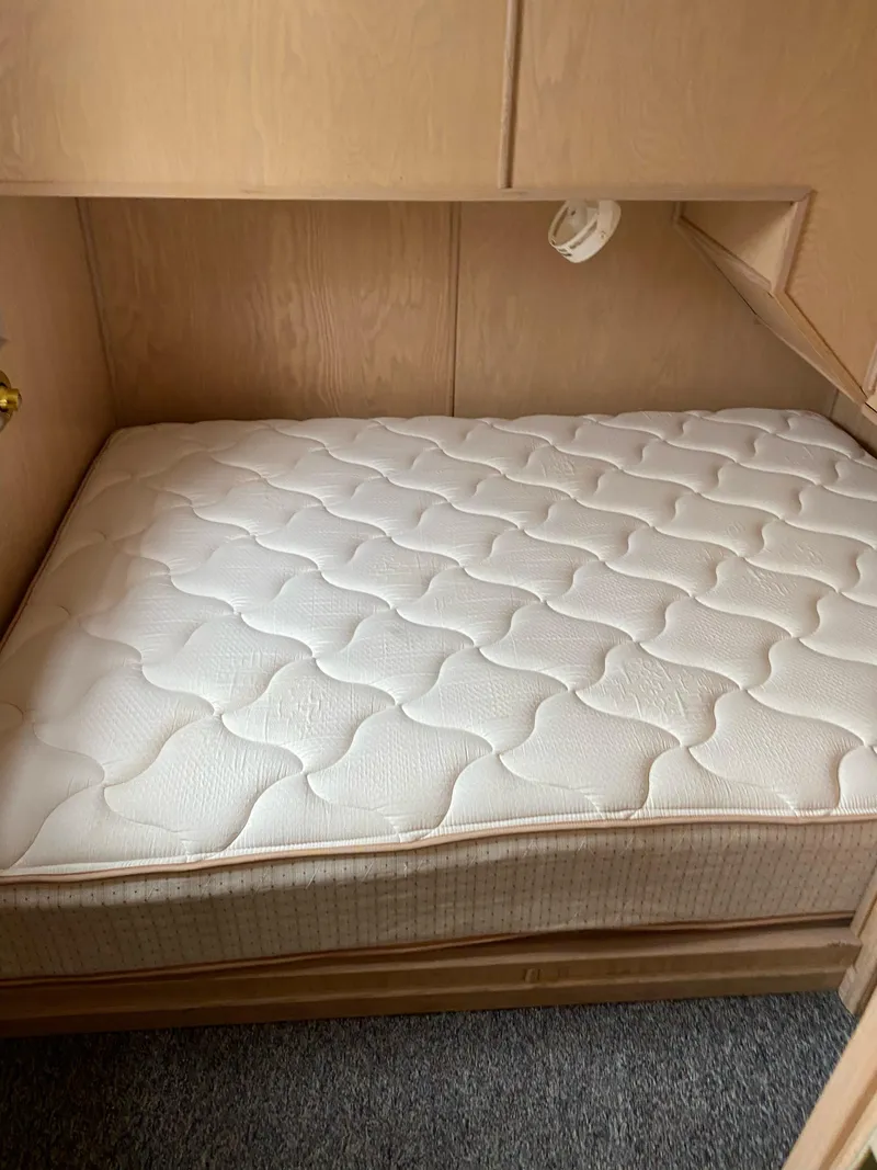 Slide: The Image of Boat interior with a comfortable mattress, Stardust Cruisers Summer Dreamin' Trip 37 and 38, 2001 model. - 11