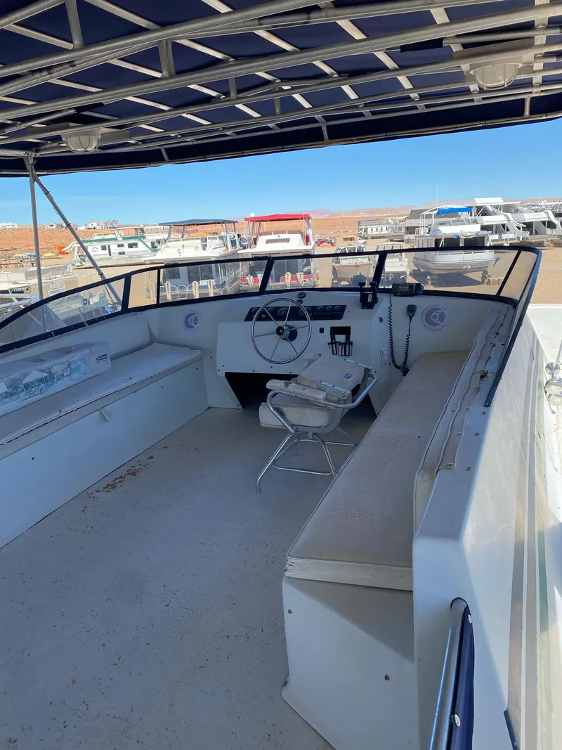 Slide: The Image of 2001 Stardust Cruisers Summer Dreamin' Trip 37 and 38 boat interior with steering area. - 33