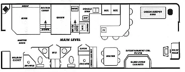 Slide: The Image of Floor plan of 2001 Stardust Cruisers Summer Dreamin' Trip 37 and 38 houseboat. - 46