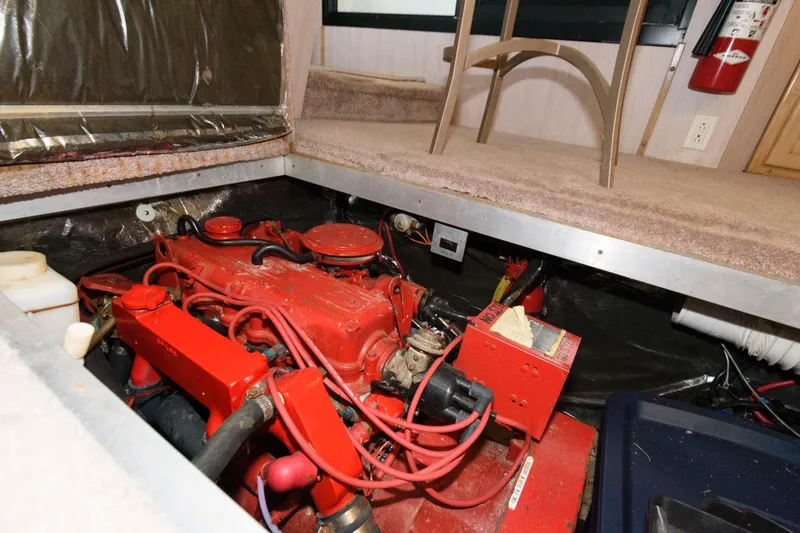 Slide: The Image of Engine compartment of a 1997 Bluewater Yachts 680 Custom Series. - 31