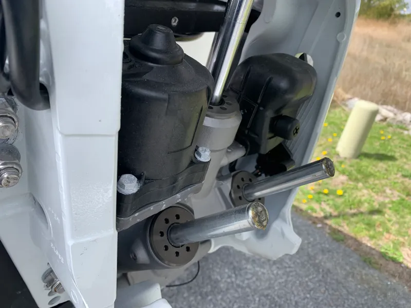 Slide: The Image of Close-up of 2022 Judge 22 Shoreman boat engine components. - 9