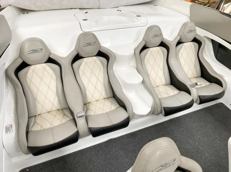 Slide: The Image of 2016 MTI 52' Pleasure boat interior with four luxury seats. - 6