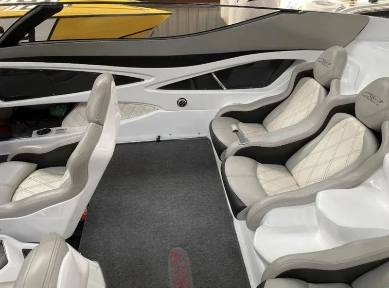 Slide: The Image of Interior of a 2016 MTI 52' Pleasure boat with luxurious seating. - 7