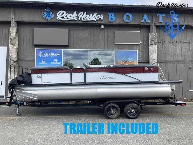 Slide: The Image of 2022 Manitou RF 23 Aurora LE VP II pontoon boat with trailer at Rock Harbor Boats. - 13