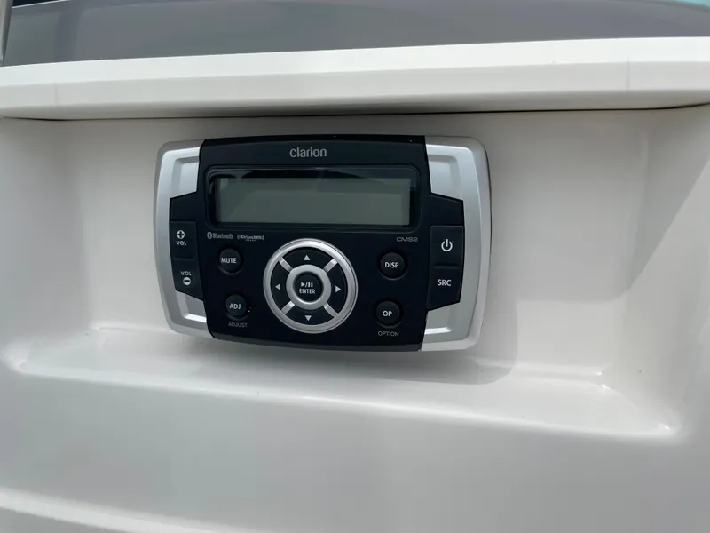 Slide: The Image of Clarion audio system on 2024 Chaparral 21 SSi OB boat. - 15