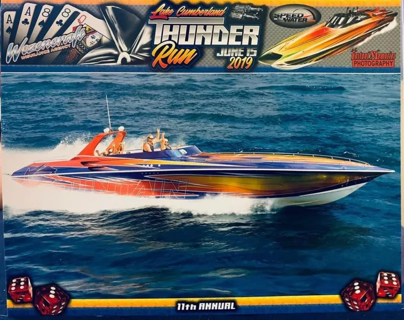 Slide: The Image of 1999 Fountain 47 Lightning at Lake Cumberland Thunder Run 2019 - 3