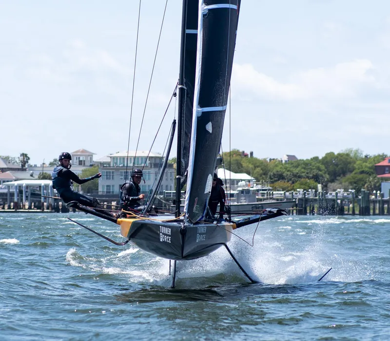 The Image of Sailing on a 2022 Persico 69F foiling yacht in coastal waters. - 0