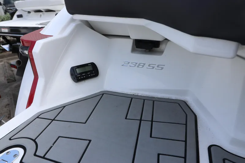 Slide: The Image of 2018 Monterey 238SS boat deck with control panel. - 6