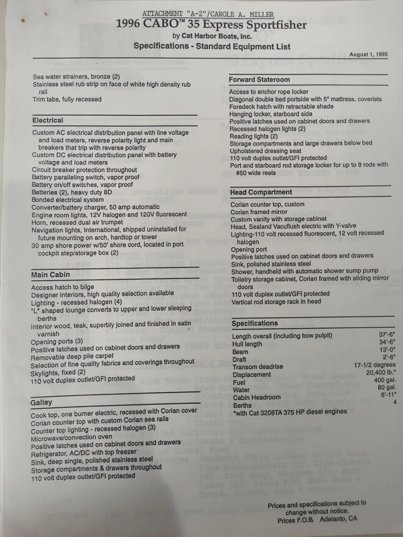 Slide: The Image of Cabo 35 Express SportFisher 1996 - 94