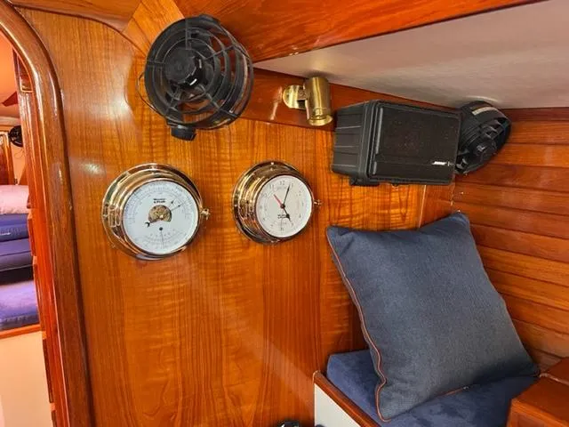 Slide: The Image of Interior of 1979 Palmer Johnson New York 40 Sloop with gauges and fan. - 25