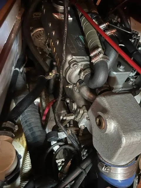 Slide: The Image of Engine compartment of a 1979 Palmer Johnson New York 40 Sloop sailboat. - 35