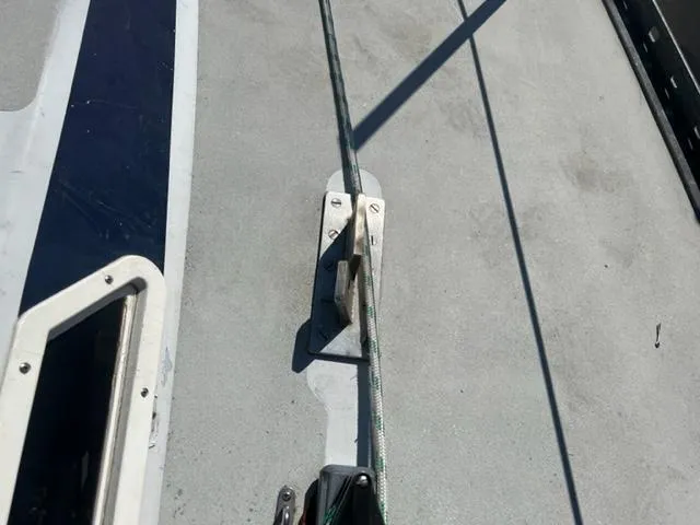 Slide: The Image of Deck of 1979 Palmer Johnson New York 40 Sloop with rigging detail. - 38