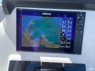 Slide: The Image of Simrad navigation system on Sea Pro 239 Center Console boat, 2019 model. - 19