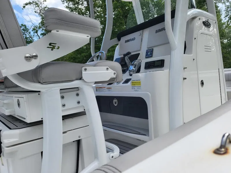 Slide: The Image of Interior view of a 2019 Sea Pro 239 Center Console boat. - 5