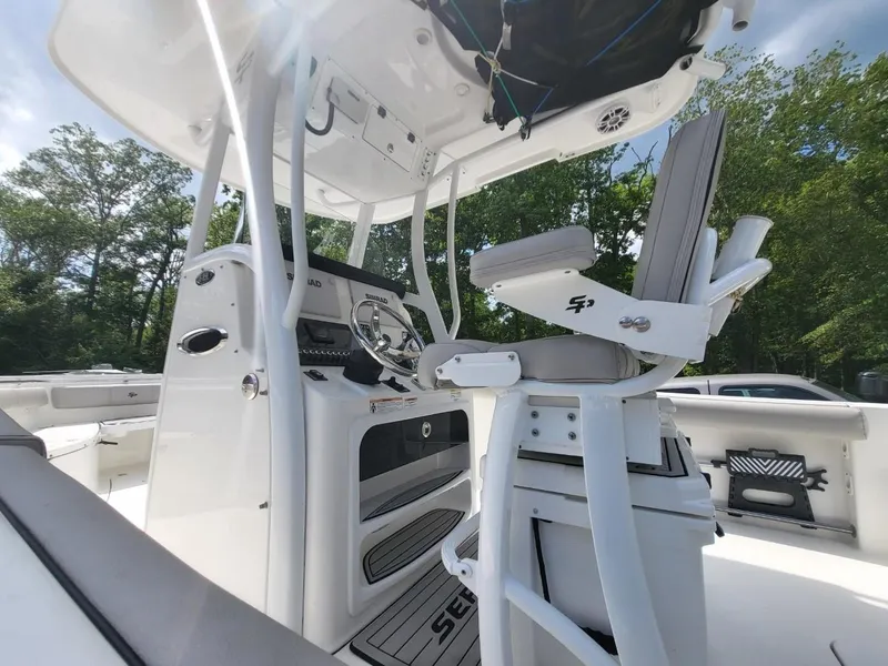 Slide: The Image of 2019 Sea Pro 239 Center Console boat interior view. - 9