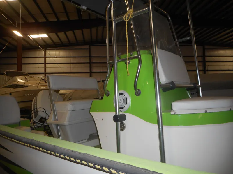 Slide: The Image of 1994 Hydra-Sports OSO Center Console boat in storage facility. - 4