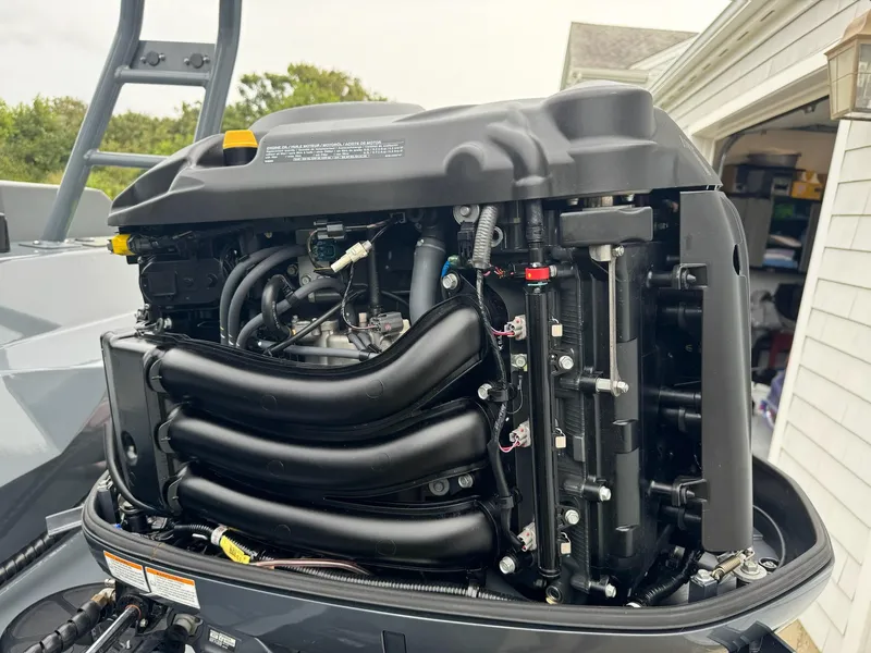 Slide: The Image of 2019 Sealegs 9M engine close-up, showcasing intricate mechanical components. - 14