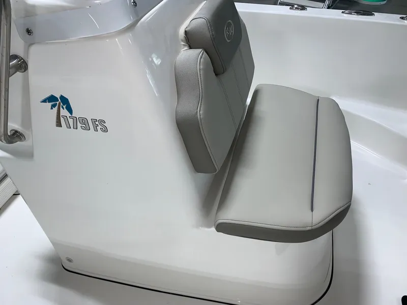 Slide: The Image of 2024 Key West 179 FS boat seat with logo. - 7