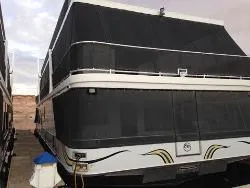 The Image of 2007 Sumerset Fellowship Share #5 houseboat with black and white exterior design. - 1