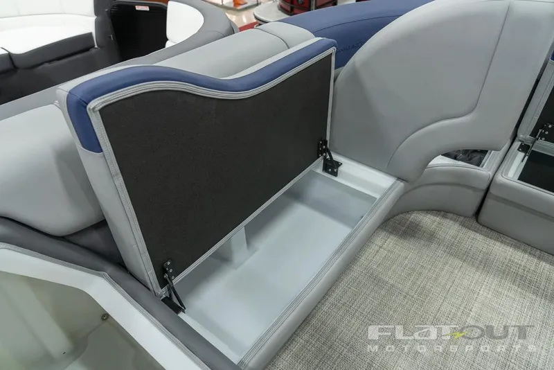 Slide: The Image of 2022 South Bay 525 RS 3.0 Arch 250HP boat interior storage compartment. - 9