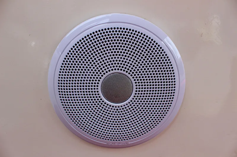 Slide: The Image of Round speaker grille on Skookum 53, 1981 model. - 42