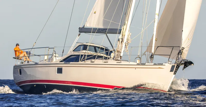 Slide: The Image of Sailing yacht Bluewater 56, 2020 model, cruising on open sea. - 10