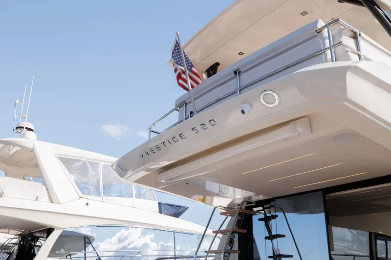 Slide: The Image of Luxurious bathroom in the 2026 Prestige 520 yacht model. - 34