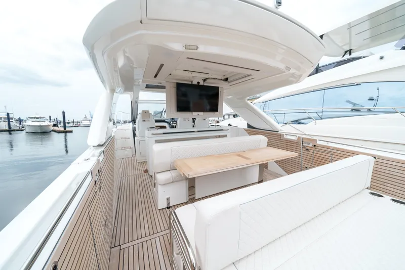Slide: The Image of 2024 Jeanneau DB|43 Outboard yacht with sleek deck and luxurious seating. - 45