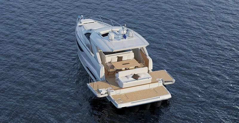 Slide: The Image of 2025 Jeanneau DB|43 Inboard luxury yacht on open water. - 7