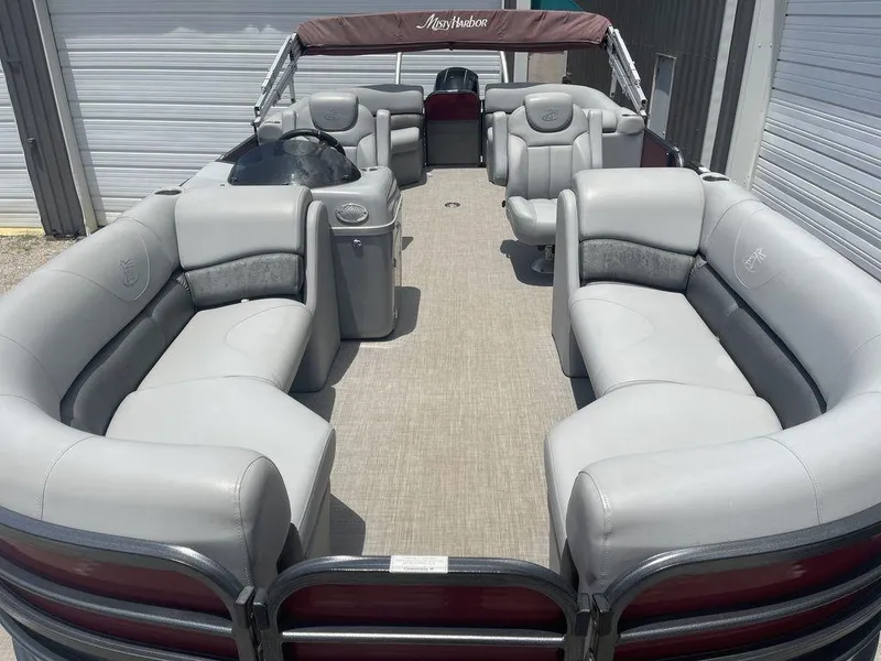 Slide: The Image of 2016 Misty Harbor Boats Biscayne Bay CU 2285 pontoon boat with spacious seating. - 5