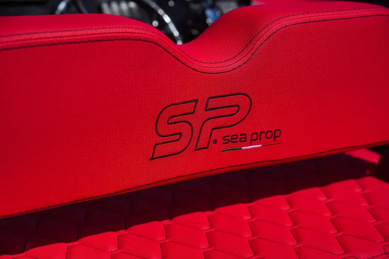 Slide: The Image of Red Sea Prop COMFORT 33 boat seat with logo, 2025 model. - 18