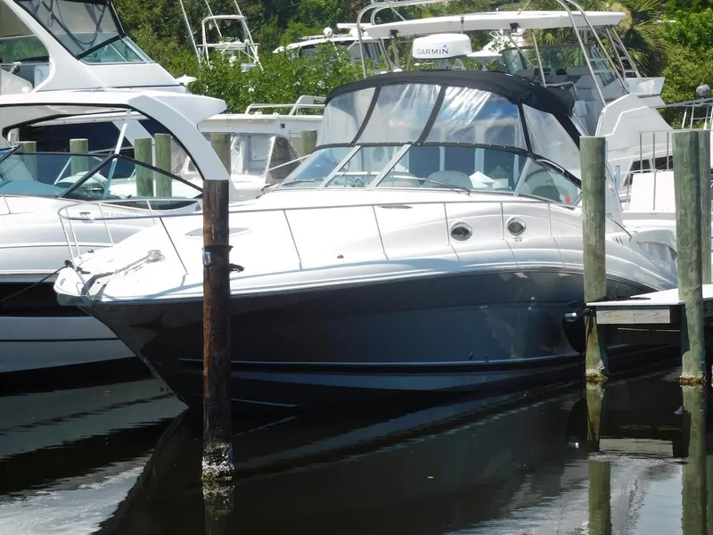 The Image of 2006 Sea Ray 340 Sundancer docked at marina. - 0