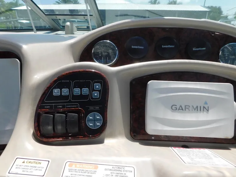 Slide: The Image of Control panel of a 2006 Sea Ray 340 Sundancer with Garmin navigation system. - 7