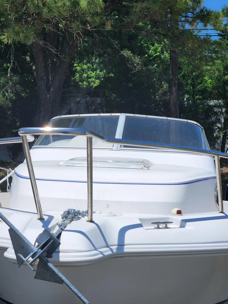 Slide: The Image of 2006 Pro-Line 23 Walk boat with anchor, front view. - 3