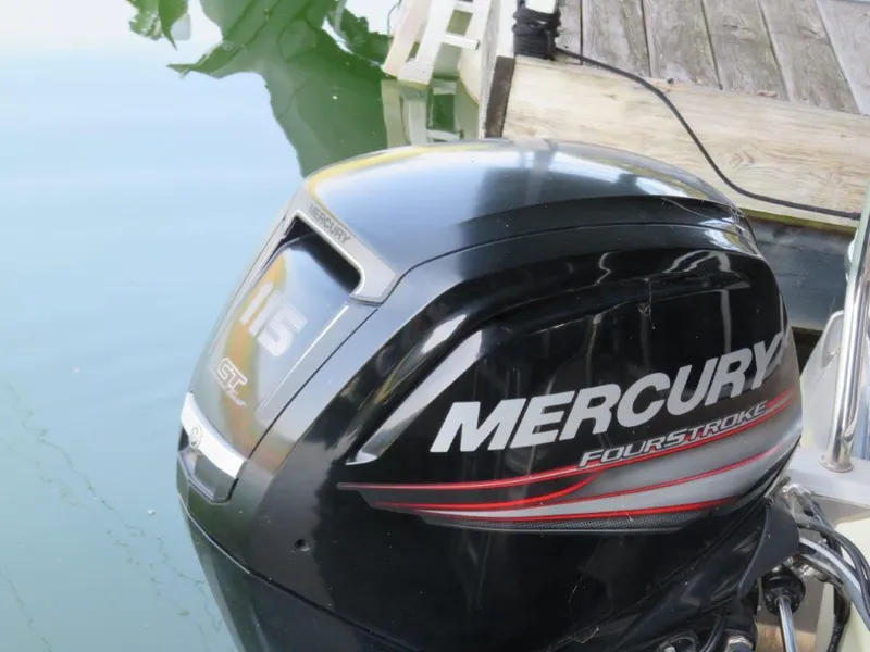 Slide: The Image of Mercury FourStroke 115 outboard motor on 2016 Harris FloteBote Cruisers CX200. - 7