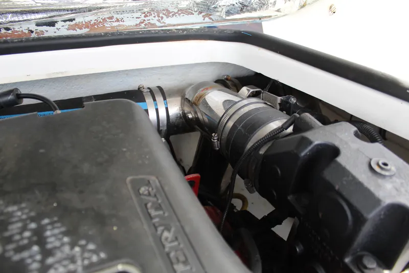 Slide: The Image of Engine compartment of a 2010 Chris-Craft Corsair 28 boat. - 26