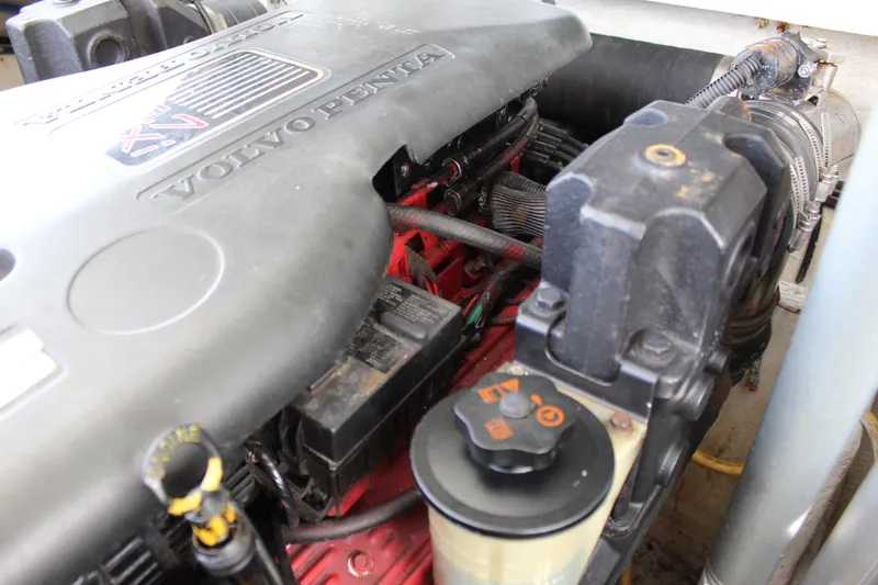 Slide: The Image of Volvo Penta engine in 2010 Chris-Craft Corsair 28 boat. - 28