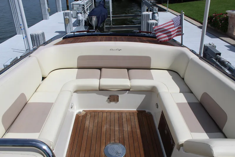 Slide: The Image of Interior of a 2010 Chris-Craft Corsair 28 with elegant seating. - 6